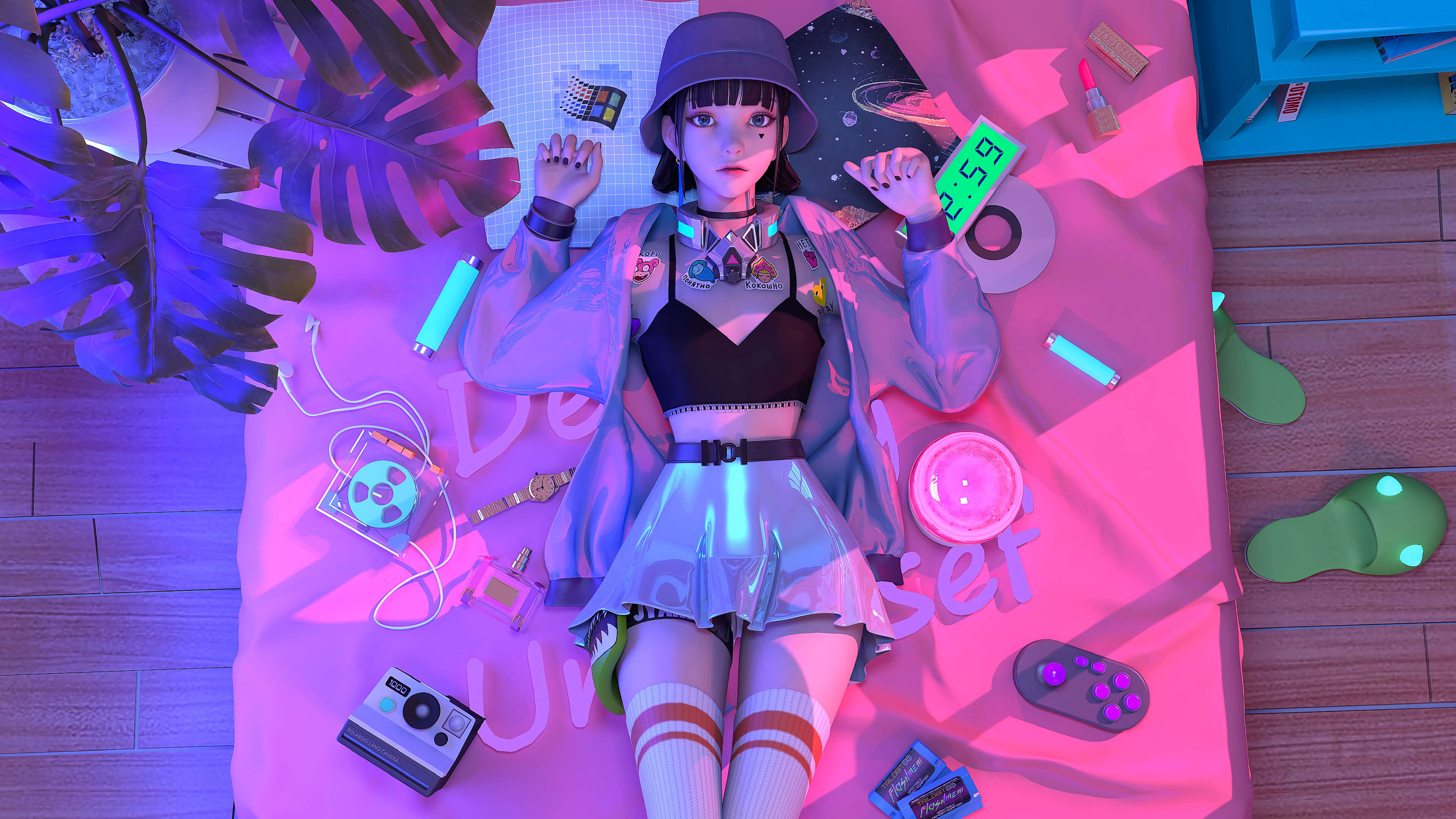 赛博朋克风格奇幻少女 集原美电脑4k壁纸